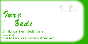 imre bedi business card